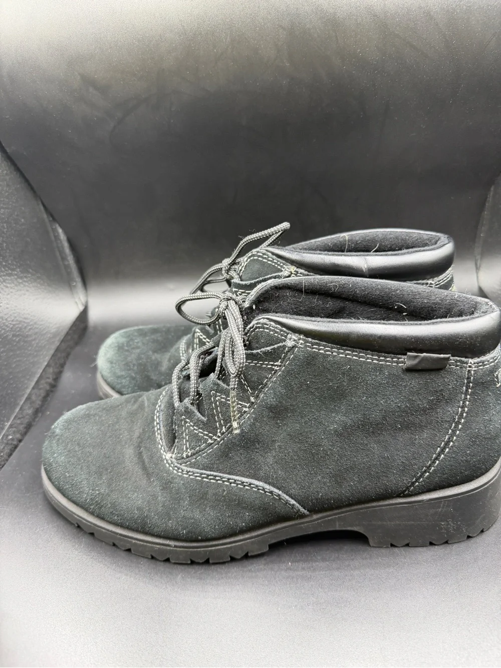 Sporto Black Suede Chukka Lace-Up Boots